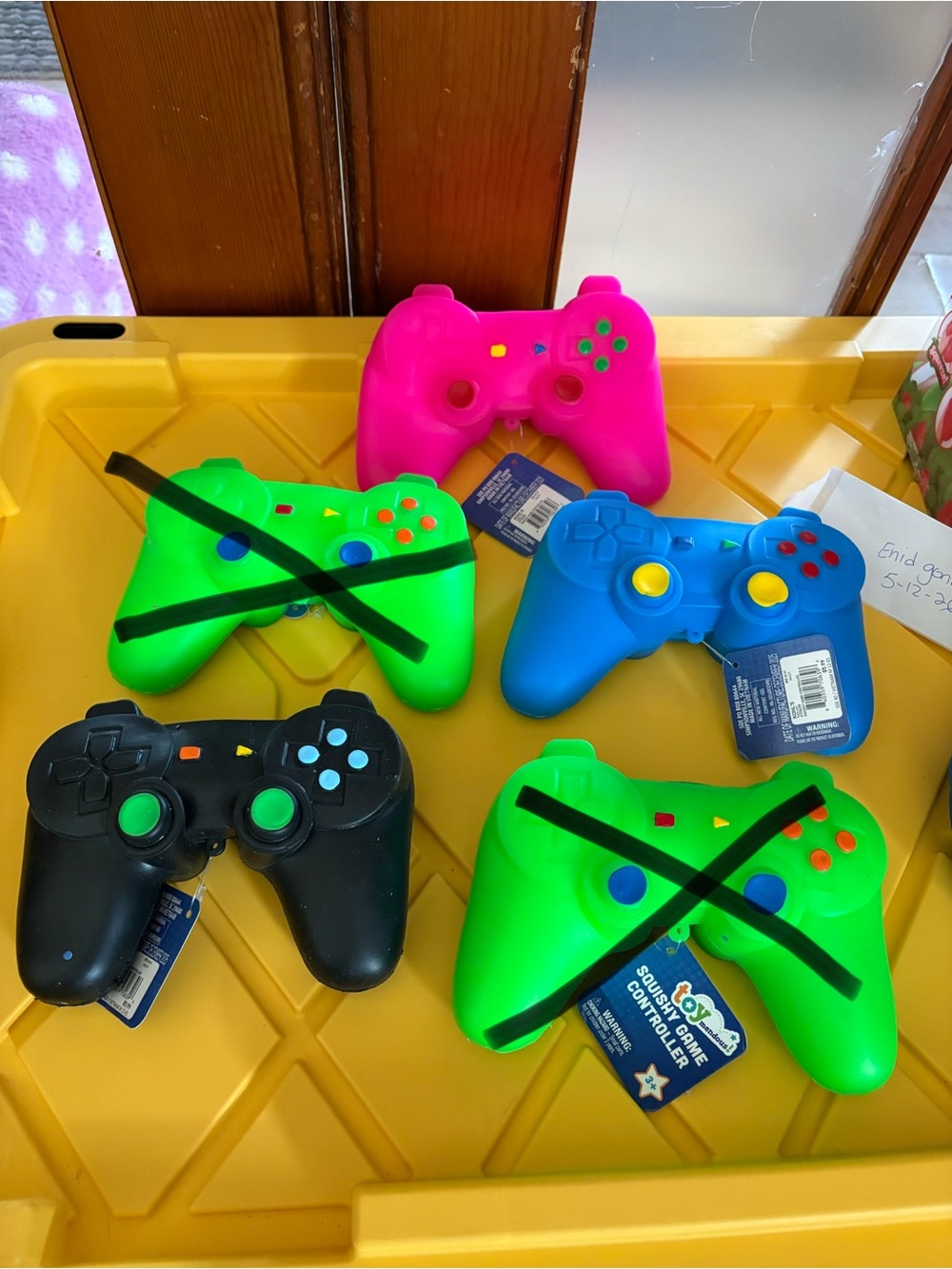 Squishy Game Controllers - Neon Green, Pink, Blue, Black